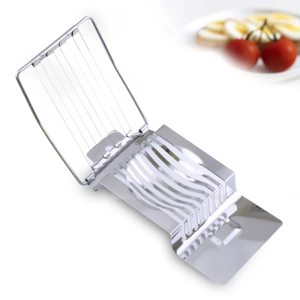 1Pcs Stainless Steel Boiled Egg Slicer Section Cutter Mushroom Tomato Cutter Kitchen Tool Multifunction Kitchen Accessories