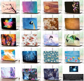 

Print Shell Case Keyboard Cover Screen Film Protector For Apple Macbook Air 11 12 13 15" Pro Retina Touch Bar A1989 A1990 A1932