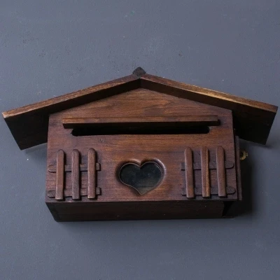 

wooden mailbox, hang a wall to rural mailbox mail restoring ancient ways solid wood decorative box lock post box tissue box
