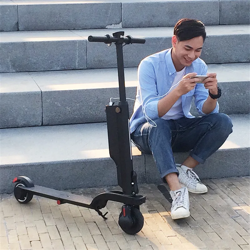 Cheap HX X6 Folding Electric Scooter Two Wheel Electric Scooters Mini Protable Backpack E-Scooter Electric Bike Ebike 4