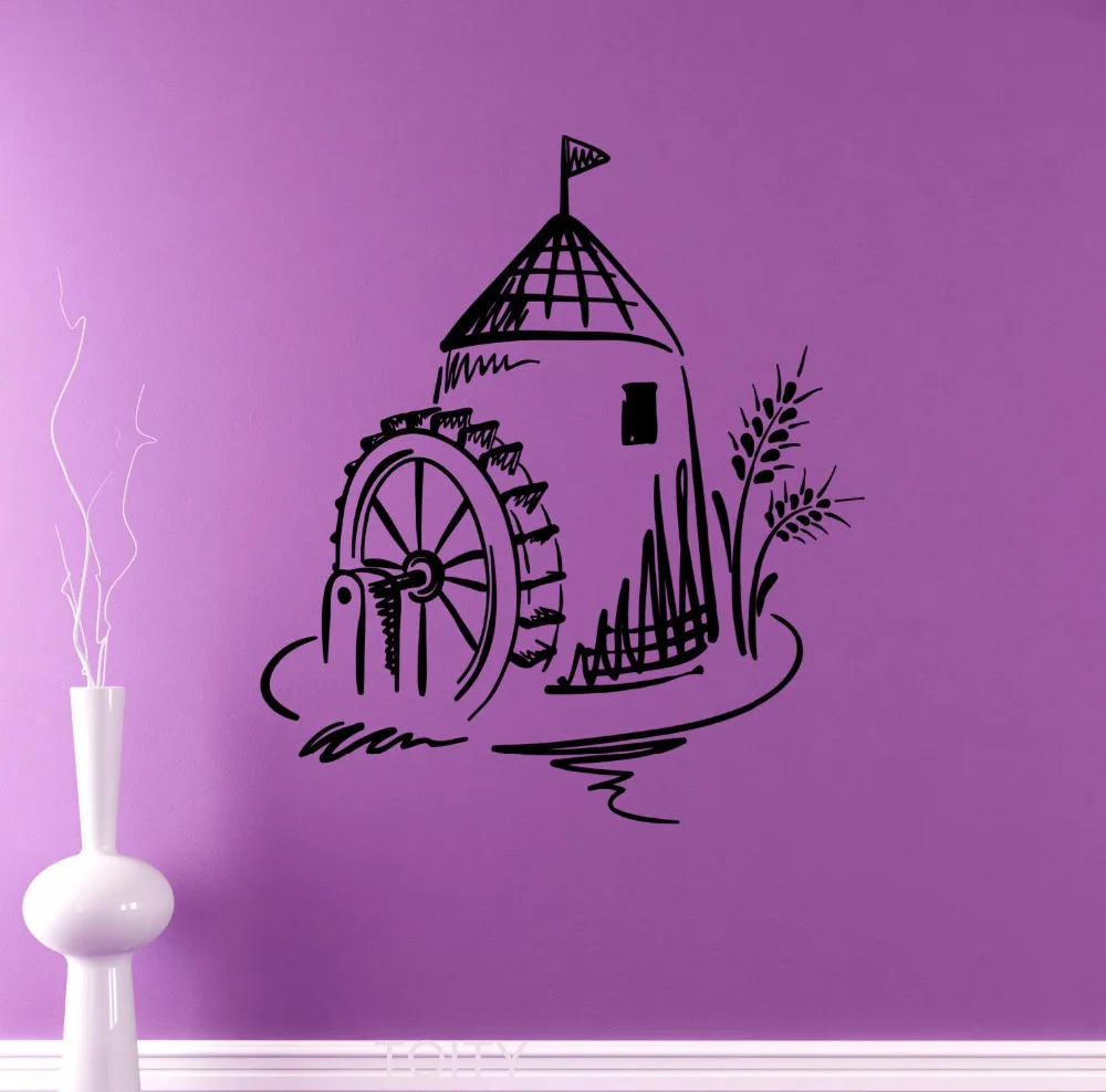 Molino De Vinilo De Granja Pegatina De Molino De Viento Para