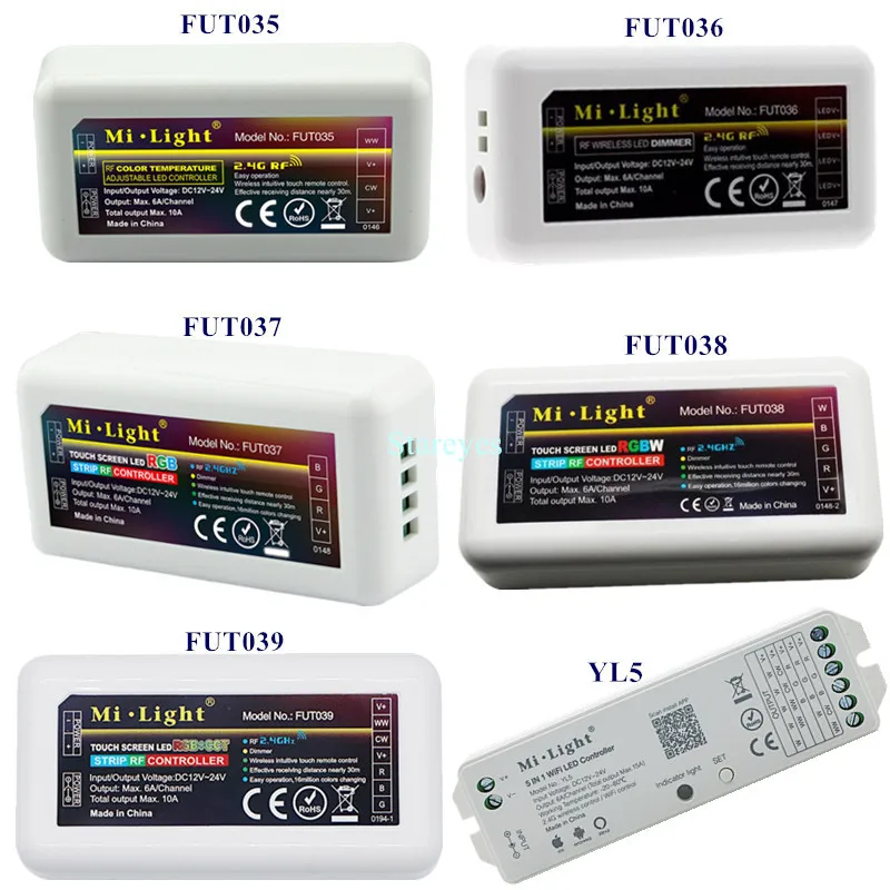 Mi светильник RF 2,4G светодиодный пульт дистанционного управления Одноцветный диммер CCT RGB RGBW RGB+ CCT FUT035 FUT036 FUT037 FUT038 FUT039 FUT096