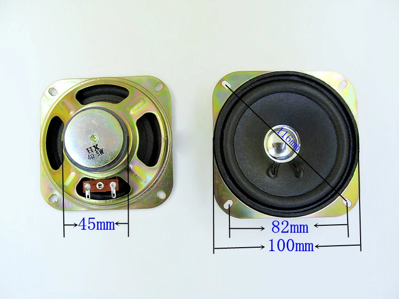 4 дюймовый 8Ohm 5w DIY динамик для системы парковки 102 мм 2 шт./лот|Акустические