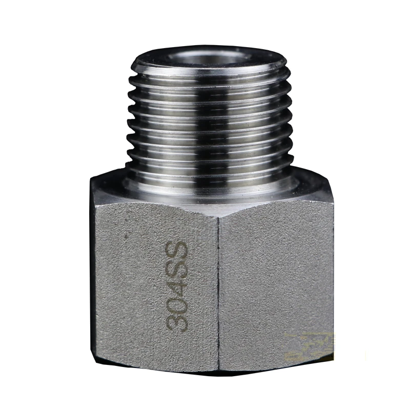 

1/2" Male to 3/4" Female BSP Thread Hex Nipple Equal Pipe Fitting 304 Stainless Steel Reducer Connector