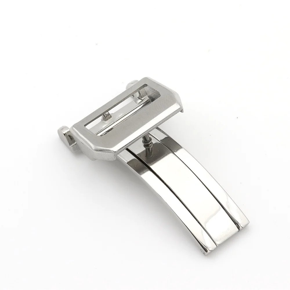 

Free Shipping 18mm Silver Top Stainless Steel Watch Band Strap Clasp For IWC Parts Replacement Exchange Buckle Clasp
