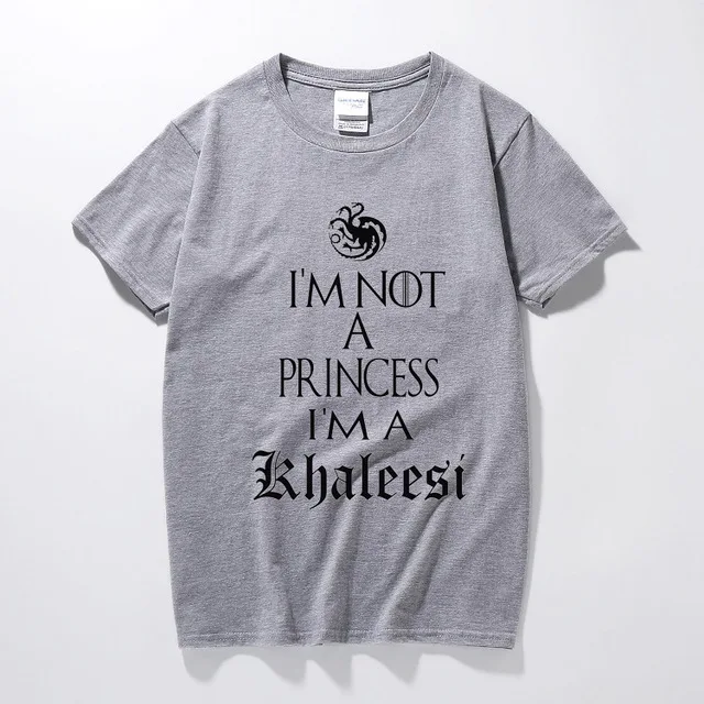Хлопковая забавная футболка с надписью I'm Not A Princess Khaleesi Игра престолов