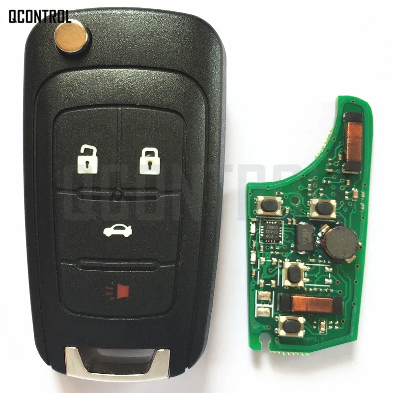 QCONTROL дистанционного Smart Key костюм для Chevrolet 2/3/4 кнопки 433 МГц с ID46 чип HU100 лезвие ключа-go комфорт-доступа