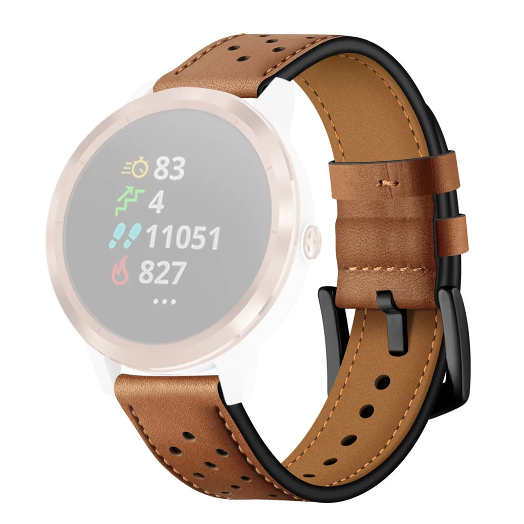 

Genuine Leather Strap For Garmin Vivoactive 3 Smart Bracelet Replace Band For vivomove HR/Forerunner 645 Wristband Replacement