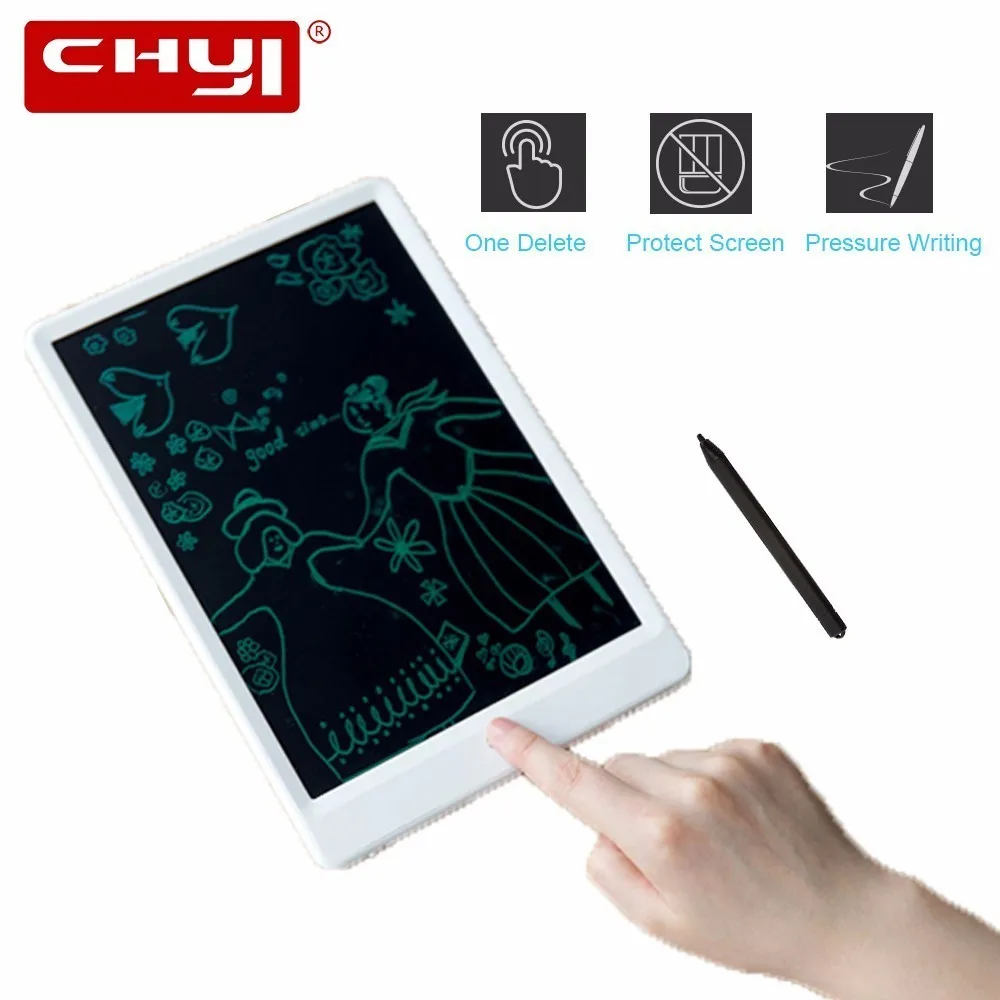 

CHYI White/Black LCD Drawing Board Digital Graphics Writing Tablet Paperless Ultra-thin Draw Pads for Adults Students Kids New