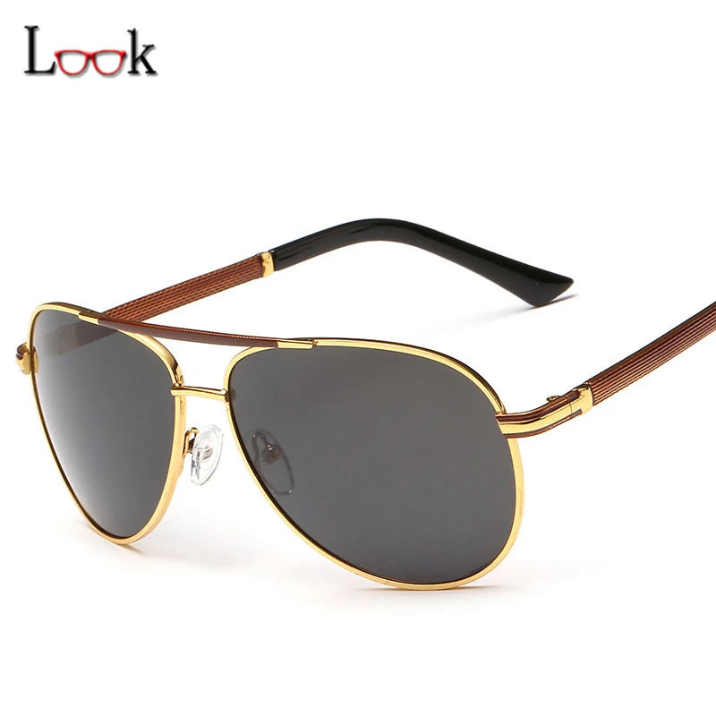 High Quality Men's Sunglasses Brand Designer Polarized Pilot Sun