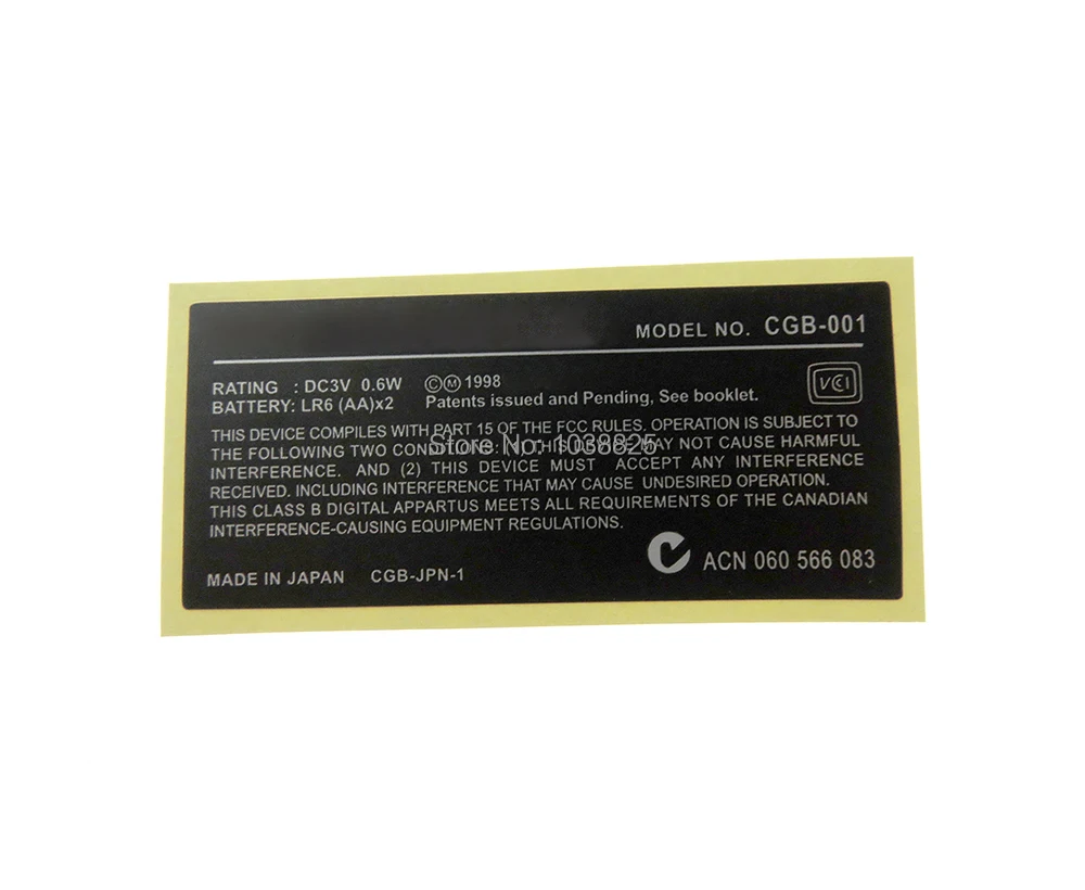 50 шт./лот наклейка для игрового мальчика GameBoy GBA GBC GBP SP Консоль Корпус задняя