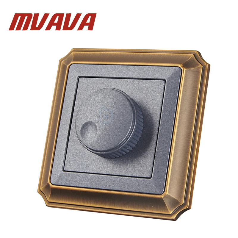 Mvava роскошный бронзовой серии выпрямитель диммер, переключатель Max 500 Вт вращающийся регулировщик света для панель-светильник с регулируемой яркостью вниз свет Прожектор