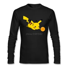 Футболка «Покемон и Драконий жемчуг», одежда с длинными рукавами на заказ, Хлопковая мужская футболка в стиле хип-хоп