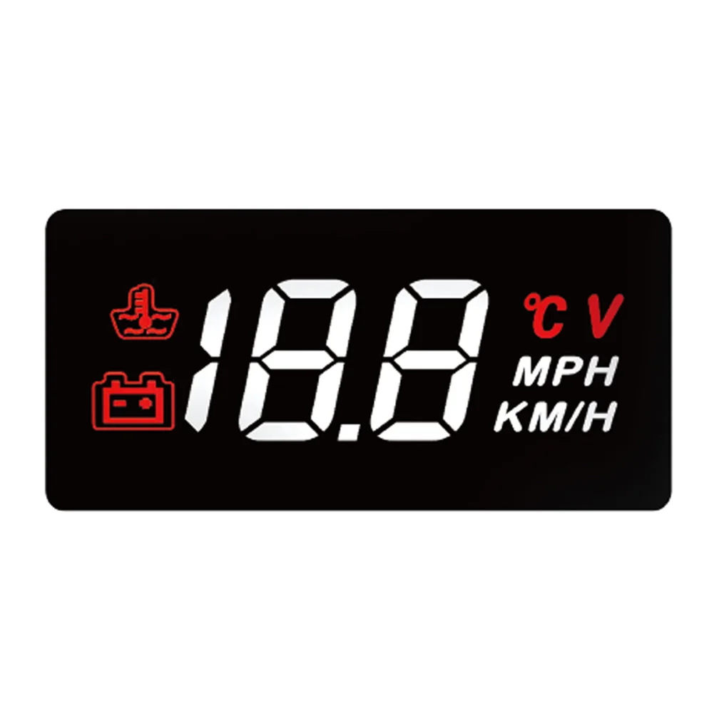 

Car Overspeed Alarm Voltage Reflective Film Windshield Speed Projector Up Display Electronic Auto Accessories LED Indicator