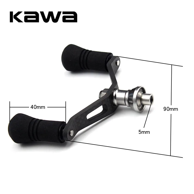 New Fishing Reel Carbon Fiber Double Handles with EVA Knobs, Suit for Daiwa Spinning, Fishing Tackle Accessory
