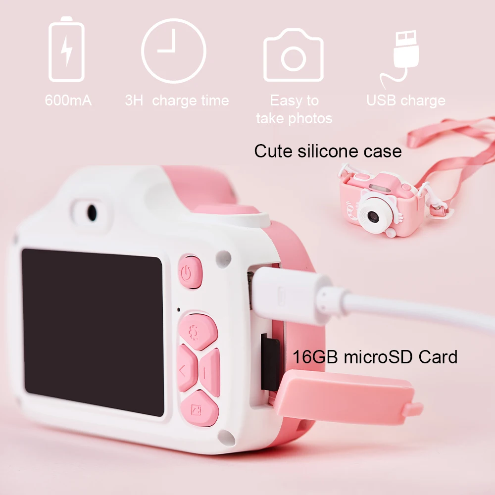 Digital SLR Camera for Kids,Shockproof and Front and Rear Selfie Camera 20.0M with 2.0 Inch IPS Screen Children Educational Toys