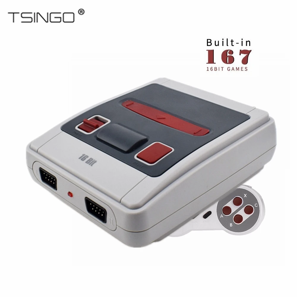 TSINGO 16Bit встроенный 167 Классическая игра мини ТВ игровой консоли AV Выход Ретро Семья Ручные игры PAL/ NTSC best подарок