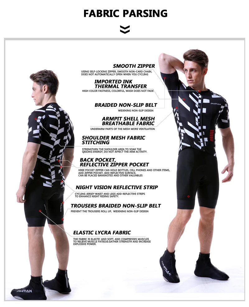 PHMAX Лето анти-УФ Велоспорт Джерси Набор Горный велосипед Велоспорт Спортивная Одежда MTB велосипед Велоспорт одежда костюм для мужчин
