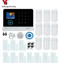 Yobangбезопасности wifi Радиочастотная Идентификация GSM охранная сигнализация Система IOS Android приложение детектор дыма пожарный датчик домашняя сигнализация Беспроводная сирена
