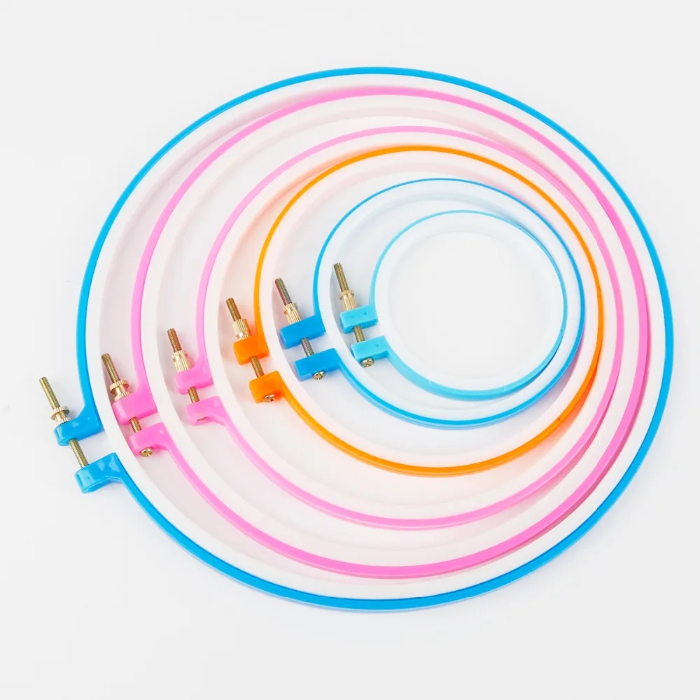 

1pc Cross Adjustable Sewing Tool Plastic Embroidery Cross Stitch Hoop Ring Photo Frame home tools