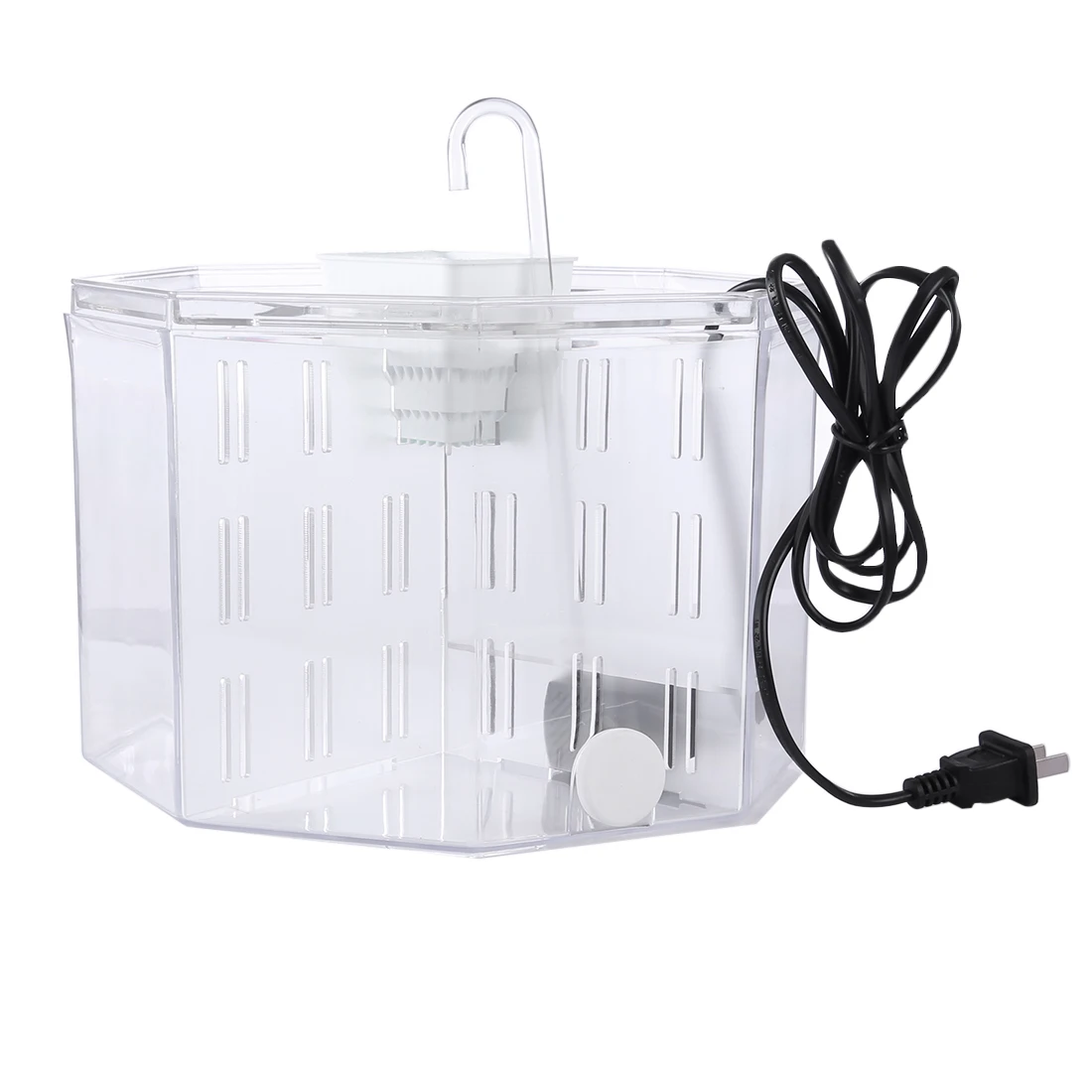 

PETFORU Frosted Betta Fish Tank Segregation Board with Flower Blasket/Water Pump/Tube for Fish Isolation - White