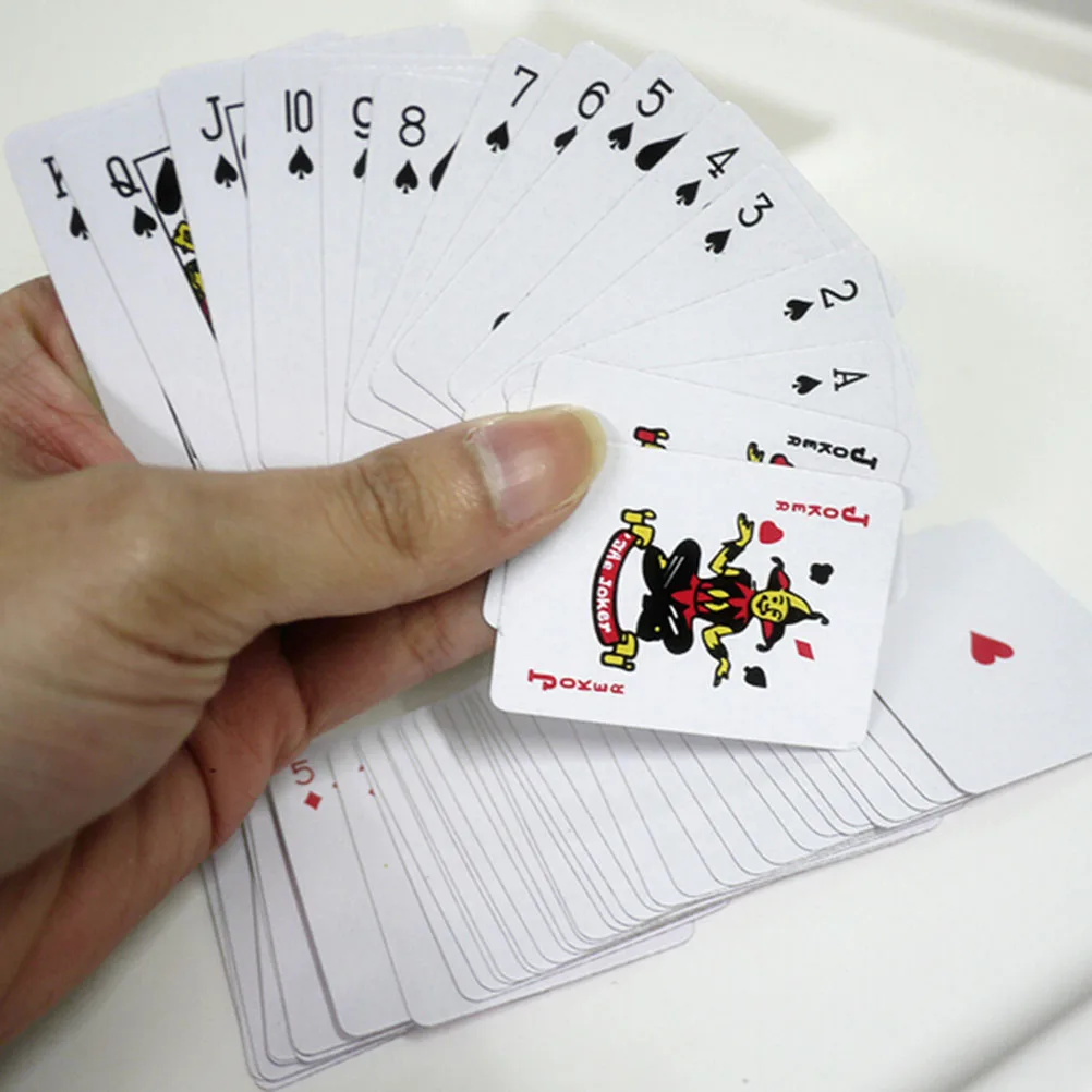 Мини-покер маленькие игральные карты Семейная Игра путешествия игра 5,3*3,8 см
