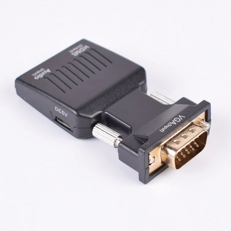 

VGA to HDMI Adapter Converter VGA Male to HDMI Female 1080P Video Converter with Audio Power Cable for PC Laptop Computer