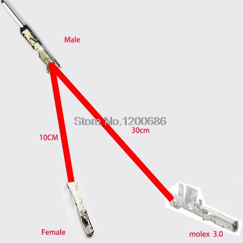 10 см 24AWG мужской женский 963715-1 MQS: 5-963715-1 A124362CT-ND Настройка MSQ удлинитель жгут проводов