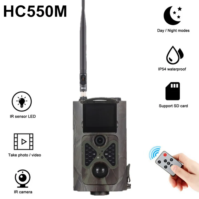 

Infrared Wild Hunting Camera HC550M MMS Animal Traps Photos Cameras for Home Surveillance 12MP SMS Email Wireless Cams