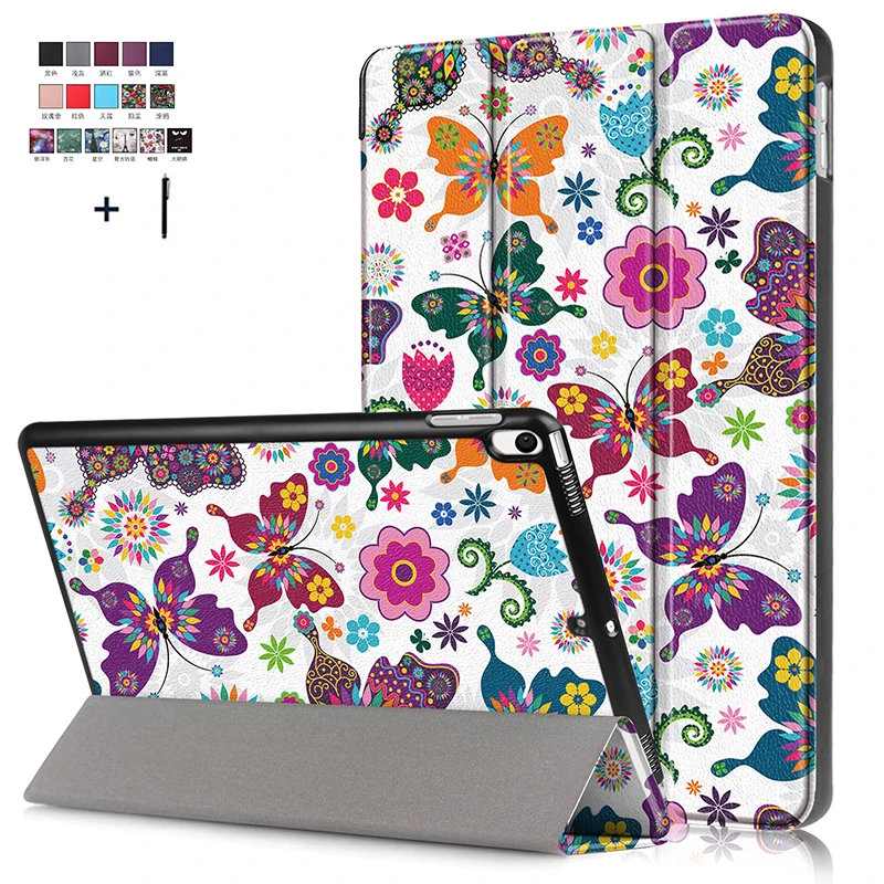 For iPad Air 3 10.5'' Magnet Flip PU Leather Capa Fundas Pro 10.5''Smart Wake Up Sleep Ultra Thin Coque+Stylus | Компьютеры