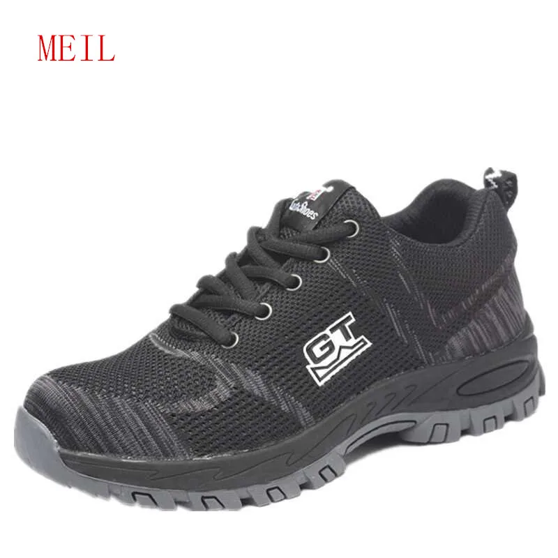 

Fashion Unisex Steel Toe Safety Shoes Outdoor Work Shoes Anti-smashing Anti-piercing Man Safety Boots Working Shoes Men Sneakers