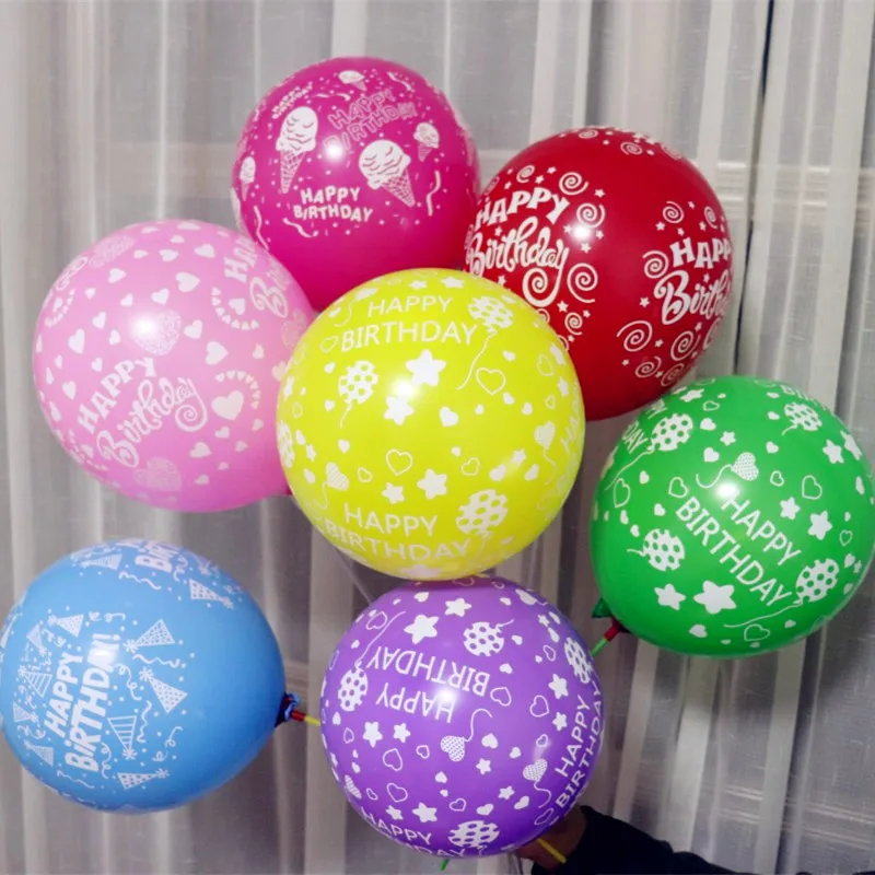 Latex Balloons 30pcs 12Inch Thicken 2.8g Round Baloons Happy Birthday