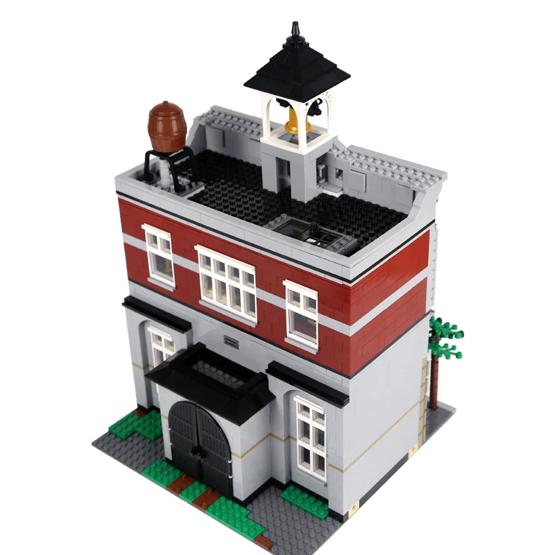 

Lepin 15004 Model Doll House Building Kits 2313Pcs Blocks City Street Fire Brigade Educational Compatible With 10197 Child's toy