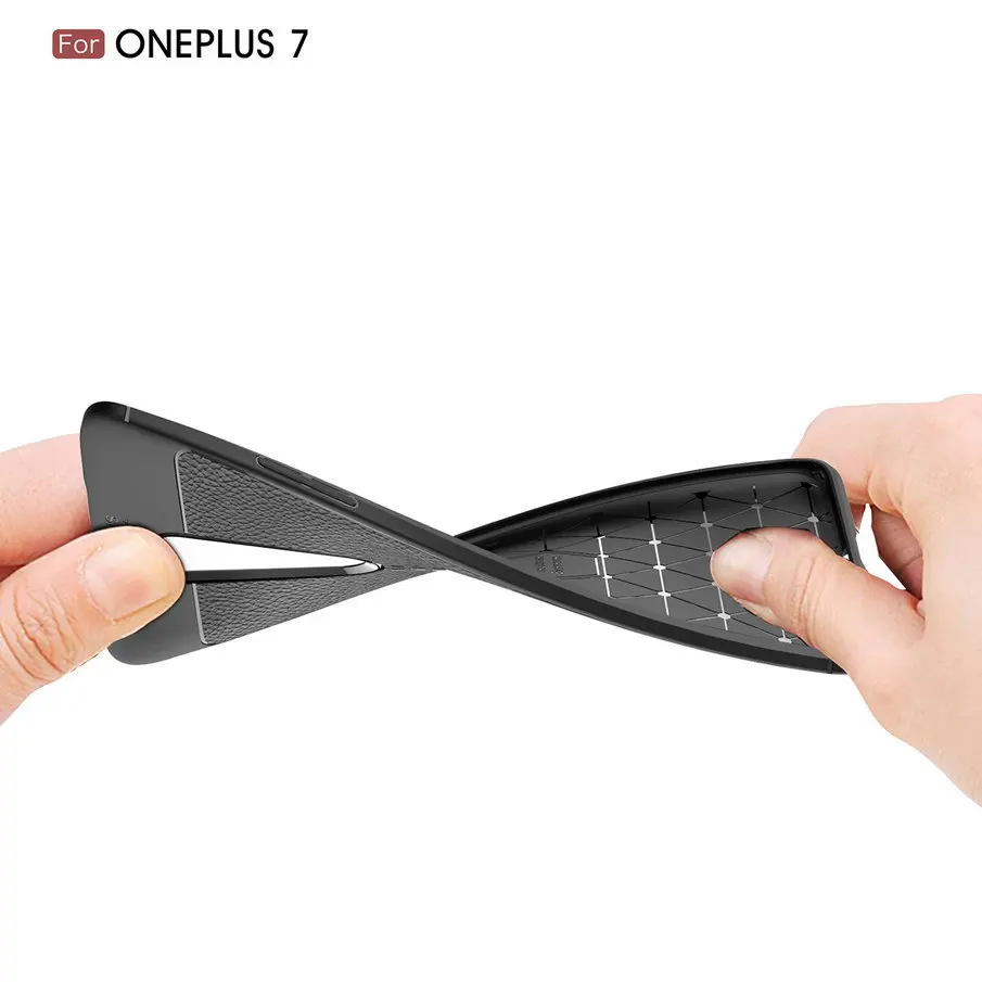 Для Oneplus 7 pro Чехол Защитная искусственная силиконовая Противоударная волоконная