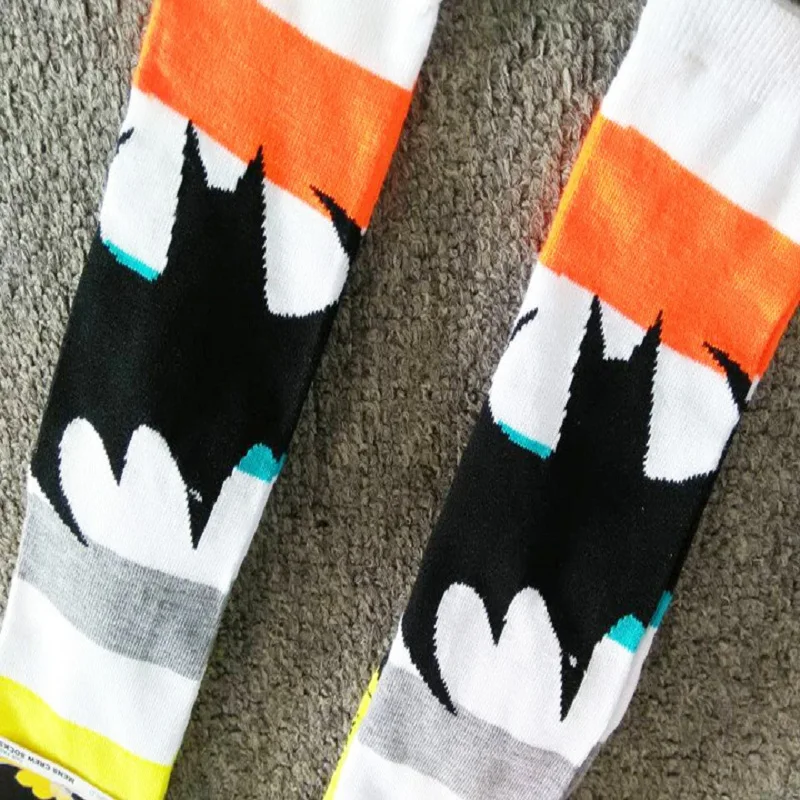 Горячая Распродажа Специальное предложение стандартные повседневные мужские носки Модные цветные хлопковые носки с Бэтменом Длинные мужские/женские нейтральные