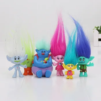 6Pcs/Set Trolls Action Toys Branch Critter Skitter Figures Trolls Children Trolls Action Figure Toy cartoon character