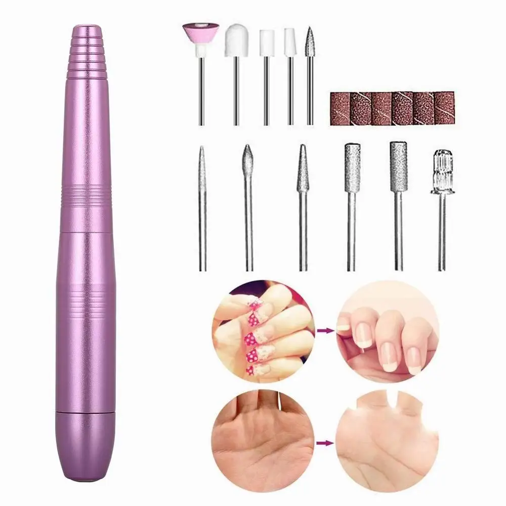 

1 Set 5V USB Nail Drill Bit Stainless Steel Electric Grinding Machine Bits Nail Polishing Nail Care Tool Fast Polishing Nail Art