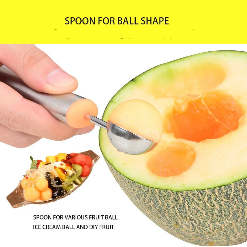 Creative fruit tool for sculpture & ballerer DIY fruit homemade kitchen helper Creative fruit tools for children Stainless steel (6)