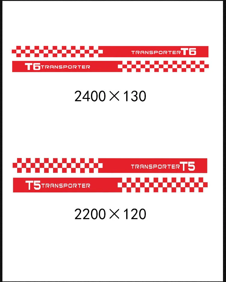 2X наклейки на автомобиль полосы двери боковые полосы юбка наклейки тело Виниловая наклейка для Volkswagen TRANSPORTER T5 T6 аксессуары