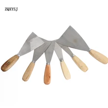 7 шт. Шпатель скребок с деревянной ручкой шпатель скребок штукатурка для стен ручной инструмент из углеродистой стали шпатель для штукатурки для строительных инструментов