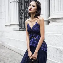 2016 Sexy Self Portrait Ladies Casual Going Out Dresses Unique Vintage Blue Boutique Dresses Long Party Dresses for Women