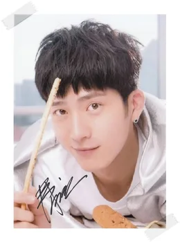 

signed Jing Bo Ran autographed original photo 7 inches collection free shipping 11201704