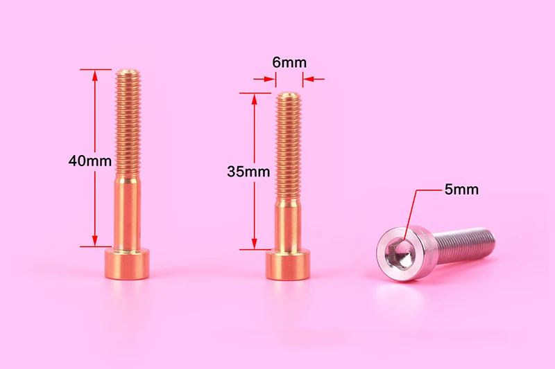 Риск 1 шт. M6 * 30/35/40/50 мм Титан велосипед гарнитура болт велосипед стволовых верхняя кепки винт для MTB велосипеда дороги M6x30mm M6x35 M6x40 M6x50