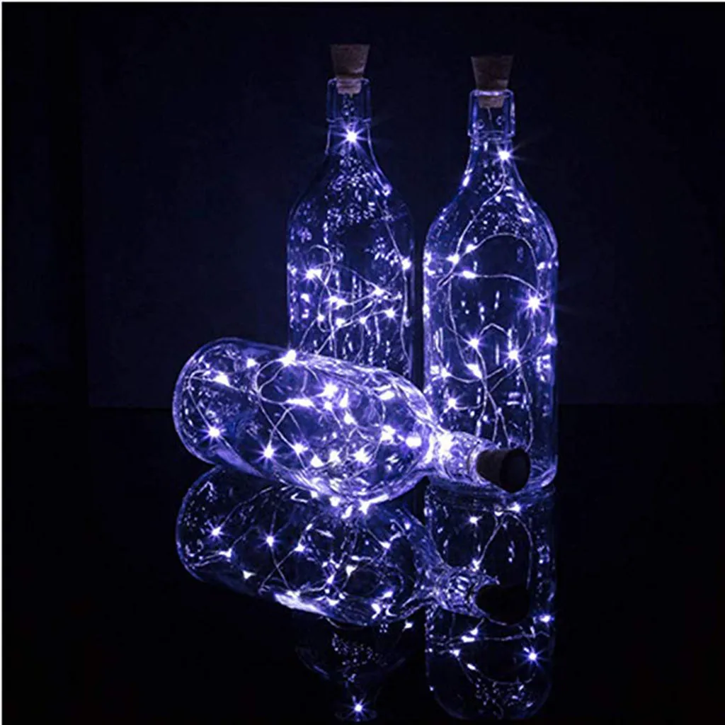 2019 Новый 10 шт в форме пробки светодиодный ночник Звездная лампа винная бутылка, лампа для вечерние украшения свадьбы, Хэллоуин украшения