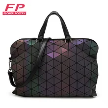 Neue Bao Bao Frauen Luminous sac baobao Tasche Diamant Tote Geometrie Gesteppte Schultertasche Saser Einfachen Klapp Handtaschen bolso baobao