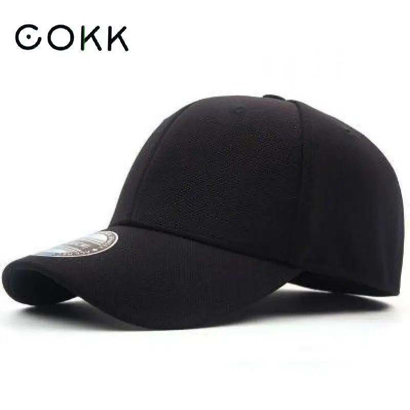 COKK الأسود قبعة بيسبول الرجال قبعات ترد لمكانها قبعات الرجال جاهزة مغلقة كامل كاب النساء Gorras العظام الذكور قبعة سائق الشاحنة Casquette