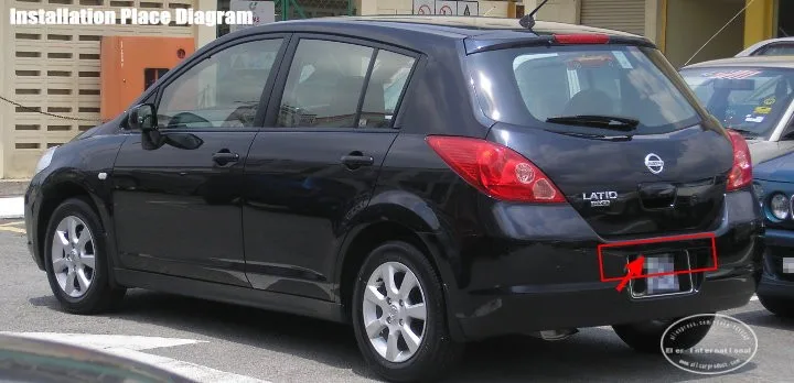 Liislee для Nissan Latio хэтчбек/Livina Geniss-камера заднего вида/камера заднего вида NTST PAL/лампа для номерного знака OEM