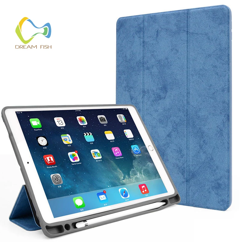 

Case for iPad 2018 Drop resistance TPU+ PU Pencil Holder Smart Auto Sleep Wake Case for ipad Coquille plate A1893 A1954