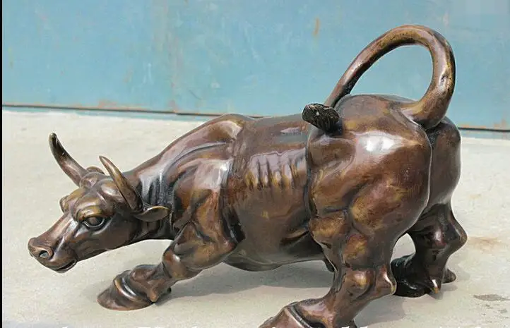 Быстрый 18 &quotНародная Китайская Классическая Бронзовый Коррида коррида Ox-волов