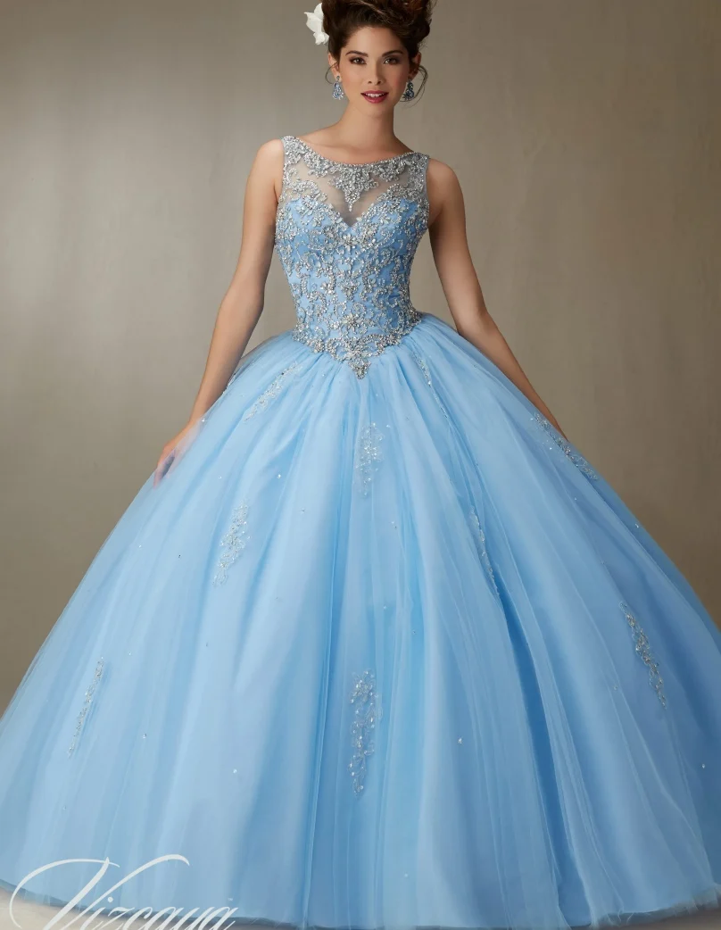 sweet 16 baby blue dresses